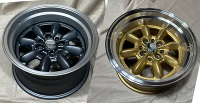 Brand new in boxes All 4 wheels Deep dish lip ** 2 COLOURS IN STOCK** Gold spoke deep dish chrome li...