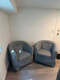 grey ikea sofa chair set