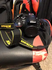 Nikon D5300 Camera w/ 35mm lens, 18-55mm lens, Bag, and charger