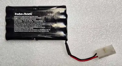 RADIO SHACK 9.6V 600M/Ah RlECHARGABLE BATTERY PACK 22-229 Ni-CAD ITEM IS IN UNPACKAGED NEW CONDITION...