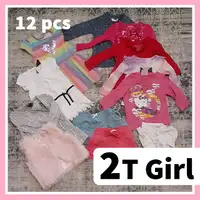 Size 2T --- BABY GIRL CLOTHES LOT (12 pieces) --- $8