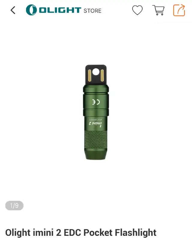 Olight imini 2 EDC Pocket Flashlight- BNIB64849904681603120