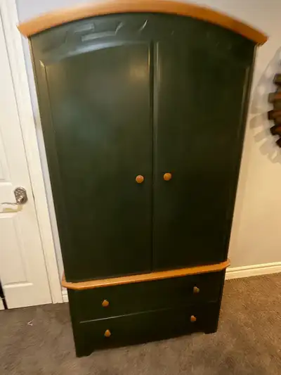 Green Hardwood Armoire. , View more