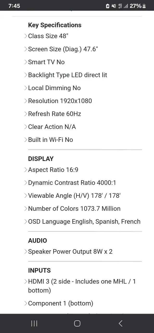Smart TV 48" SANYO  in TVs in Ottawa - Image 9