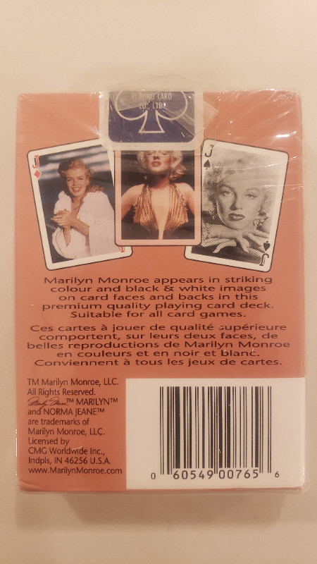 Marilyn Monroe Playing Cards Pink Collector's Deck by Bicycle in Arts & Collectibles in City of Toronto - Image 2