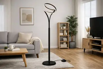 ❤️✅NEW IN BOX: 60 Inch LED Wave Floor Lamp with Remote, View more