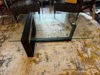 Glass & Wood Coffee Table