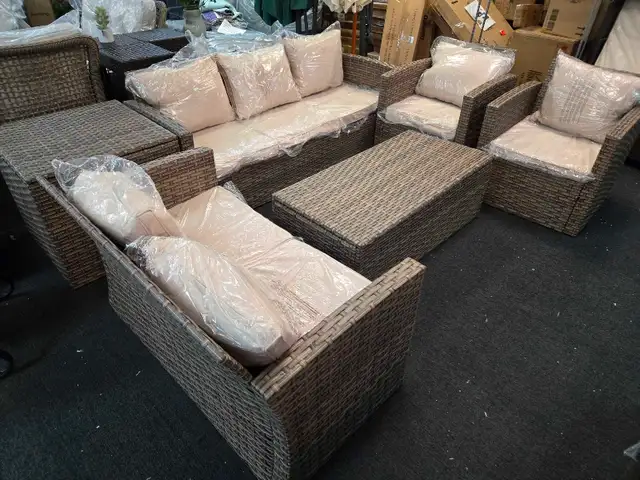 6-Piece Patio Sofa Set with Storage tables 62863262745729124