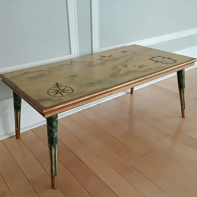 Coffee Table painted by Artist 37 x 19 x 14"Handpainted in Coffee Tables in City of Toronto - Image 3