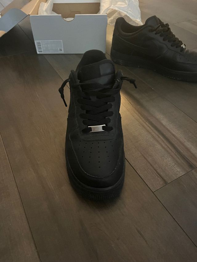 Black Air Force ones Size 10.5 in Men's Shoes in Oakville / Halton Region - Image 4