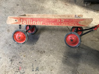 Original JETLINER little red wagon, 32 inch, steel wheels