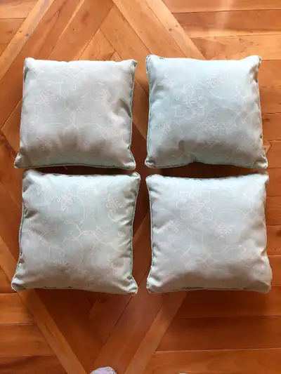 Four Outdoor Pillows Light Blue, View more