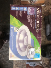 Brand new 2-pack RECESSED FLOOD LIGHTS, white, retailed at $75
