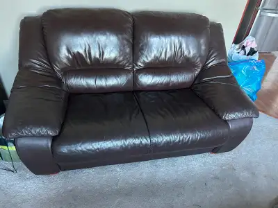 Couch and love seat. Free Pick up only. Text 780-940-9606