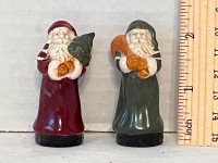 Miniature Santa Claus Christmas Salt & Pepper Shakers