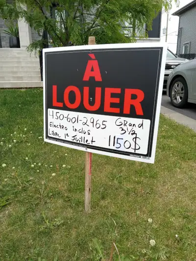 À louer 15 Mastaî-Brault Beauharnois 1 juillet
