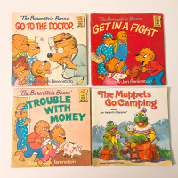 Vintage 1980s Lot of 4 The Berenstain Bears Books and The Muppet