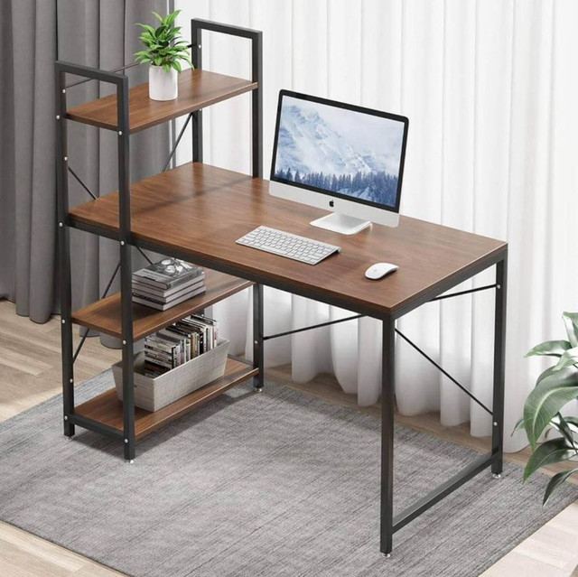 Computer Desk with 4 Frame Shelves - 47.5 Inch Writing Study in Desks in Mississauga / Peel Region