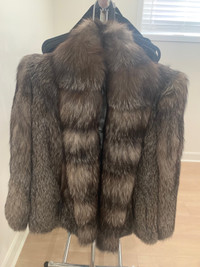Women’s silver fox fur jacket
