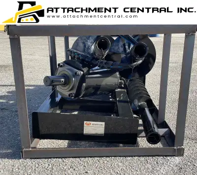 Skid Steer Hydraulic Auger Attachment w/ 3 Bits - 6", 12", 14", View more