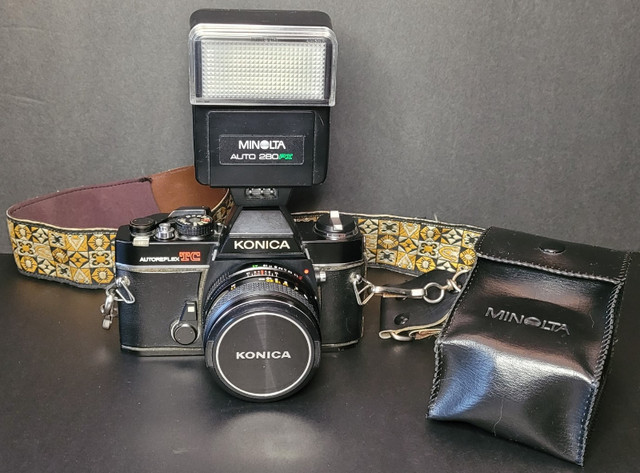 Vintage Minolta Auto 280PX Shoe Mount Flash and Case in Cameras & Camcorders in Winnipeg - Image 3