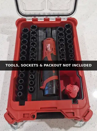 M12 Ratchet & 3/8 Socket Set Insert for Milwaukee Packout, View more