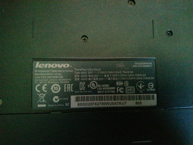 Lenovo ThinkPad Ultra Dock in Laptop Accessories in City of Toronto - Image 3