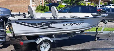 Pristine 2018 starcraft, F25hp yamaha, electric start. New battery, full snap on travel cover,garmin...