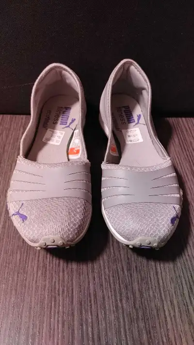 Puma Asha Alt 2 women's 5.5 slip-on sneaker in limestone gray, View more