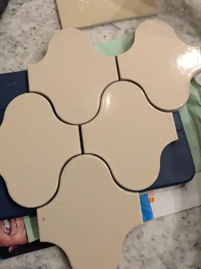 Handcrafted Fireclay Paseo tile - Ivory Gloss -35-40 sq feet, View more