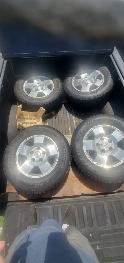 275 65R18 Tires, used not even 2 full winters. 2 tires are motomaster total terrain W/T, 2 are motom...