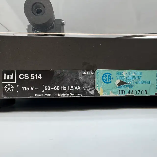 Dual CS 514 Semi-Automatic Belt Drive Turntable Germany Tested  in Stereo Systems & Home Theatre in City of Toronto - Image 7