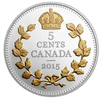 Monnaie de collection de la monnaie royale canadienne 2015 5cent