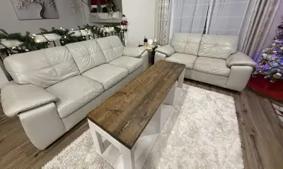 leather couch and love seat, View more