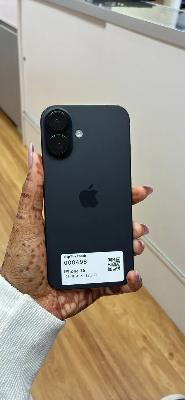 iPhone  16 128gb Black 90%  