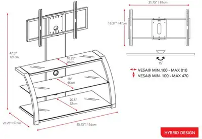 Sonax ML-1454 Flat Panel TV Stand, View more