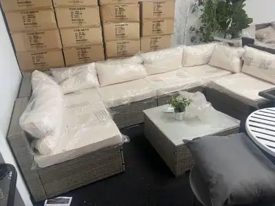 end of season Sale: extra $100 off, 7pc rattan sectional, View more