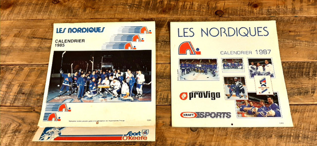 2 Beaux Calendriers des Nordiques de Québec 1985-1987 aux Choix dans Art et objets de collection  à Granby