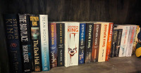 Stephen King and dean koontz books. 