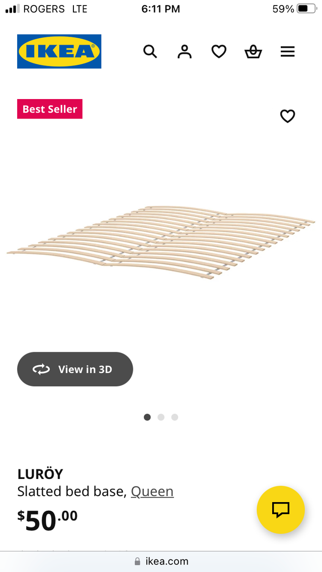 One half IKEA LUROY slatted bedbase queen size in Beds & Mattresses in Richmond - Image 3