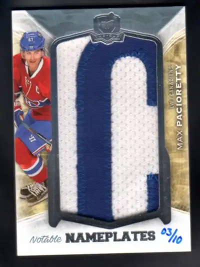 2016-17 The Cup Notable Nameplates "C" Max Pacioretty 03/10 RARE, View more
