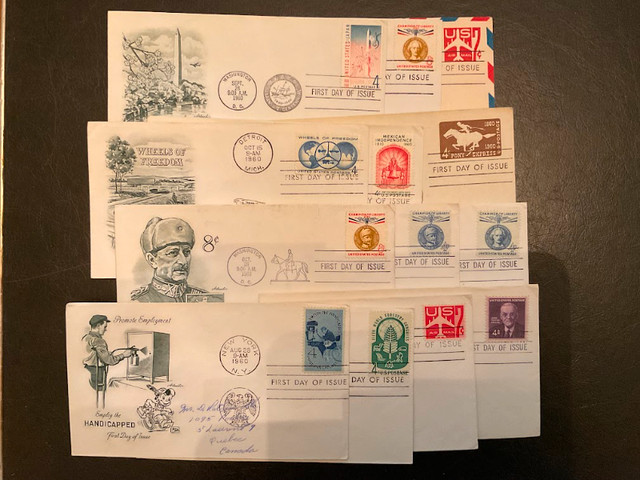 12 PPJ/FDC, timbres des USA en 1960 dans Art et objets de collection  à Granby