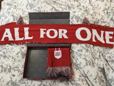 Selling two Toronto FC 2024 season member scarves. Pick up as a Queen Street East and Leslie Street
