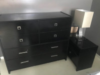 Bedroom dresser set  with mirrors lamps and table