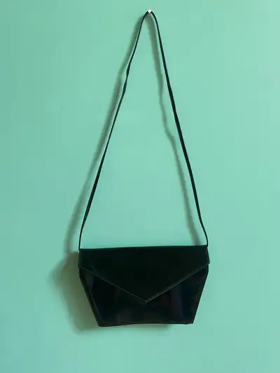 80’s Cabrelli Canada Black Patent Leather Shoulder Bag/Purse, View more