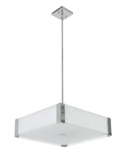 NEW Chrome/Glass Chandelier, View more