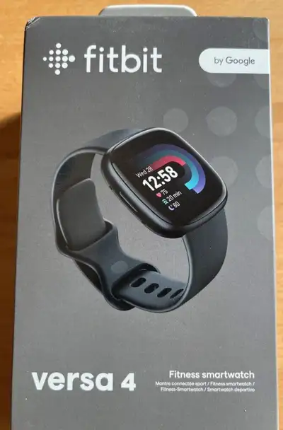 Track your fitness goals with this Fitbit Versa 4! This fitness smartwatch boasts a sleek design and...