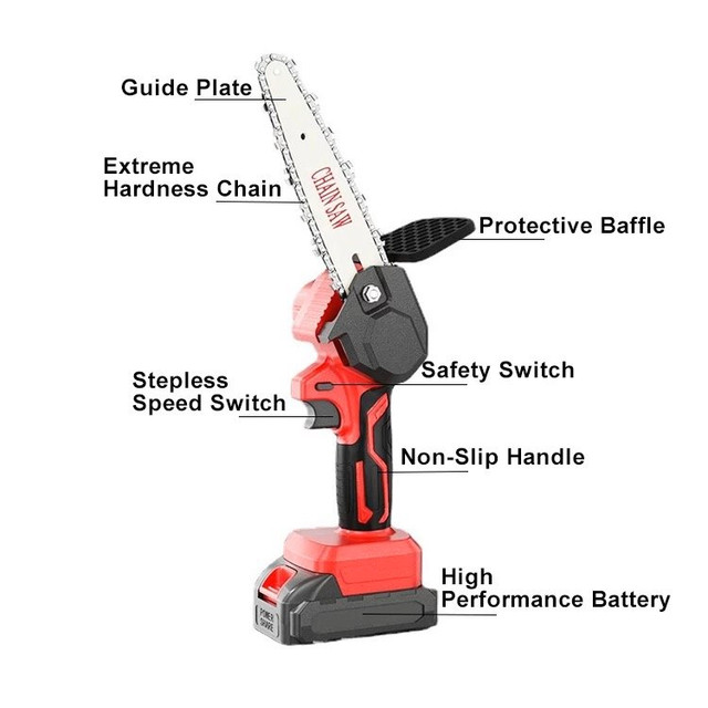 6 inch 21v battery cordless electric chain saw in General Electronics in City of Toronto - Image 2