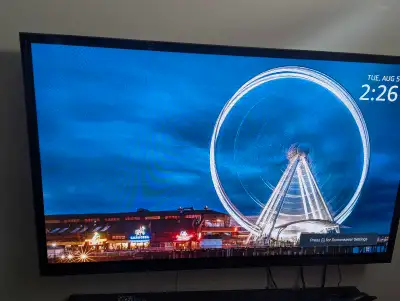 60 Inch LG TV with Wall Mount and Remote, View more