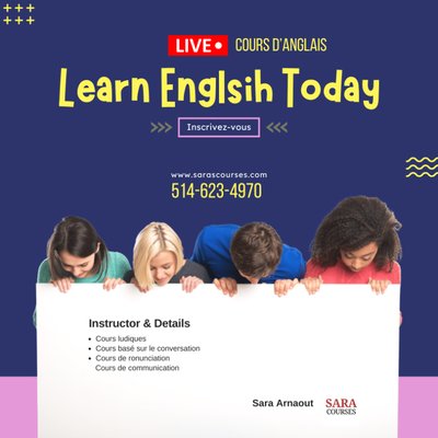 COURS D'ANGLAIS PRIVÉS: ADULTES-SECONDAIRE-PRIMAIRE, View more